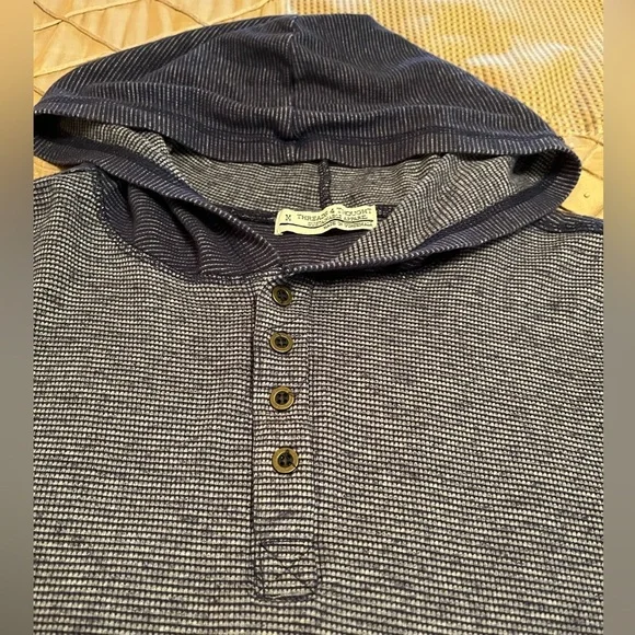 Threads 4 Thought, men’s LS pullover, navy blue, size M * - Picture 2 of 4